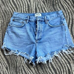 AGOLDE Parker button-fly denim shorts size 27